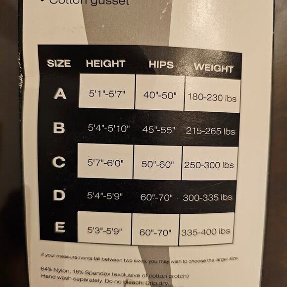 CATHERINES Light Support PantyHose Plus Size E Color BEIGE New in Pkg NIP - Picture 2 of 4